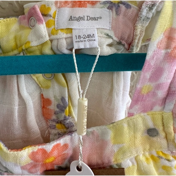 π$20 FLASH SALEπ Angel Dear Spring Floral Organic Cotton Dress 18-24M NWT - Picture 2 of 3